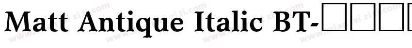 Matt Antique Italic BT字体转换